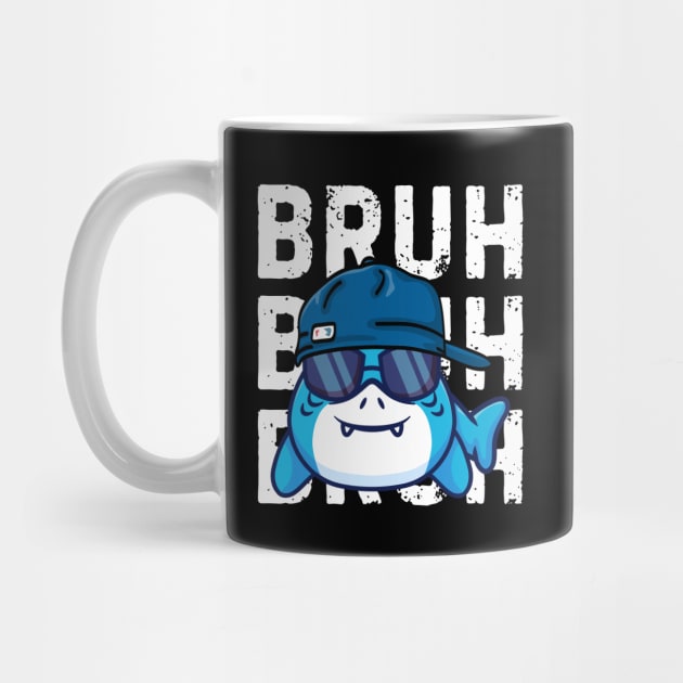 Cool Summer Vacation Bruh Shark by The WYLD Tribe